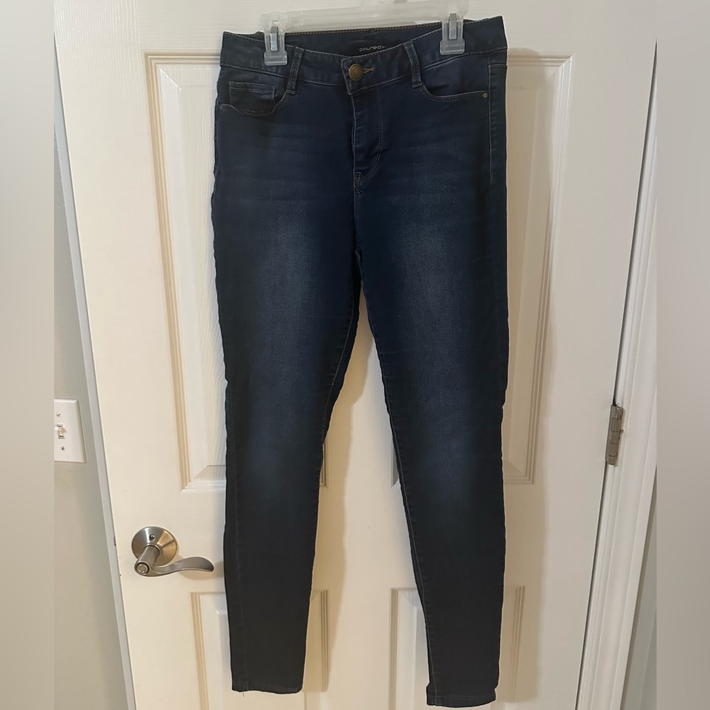 🩷 Poured in Blue Skinny Jeans- Size 7